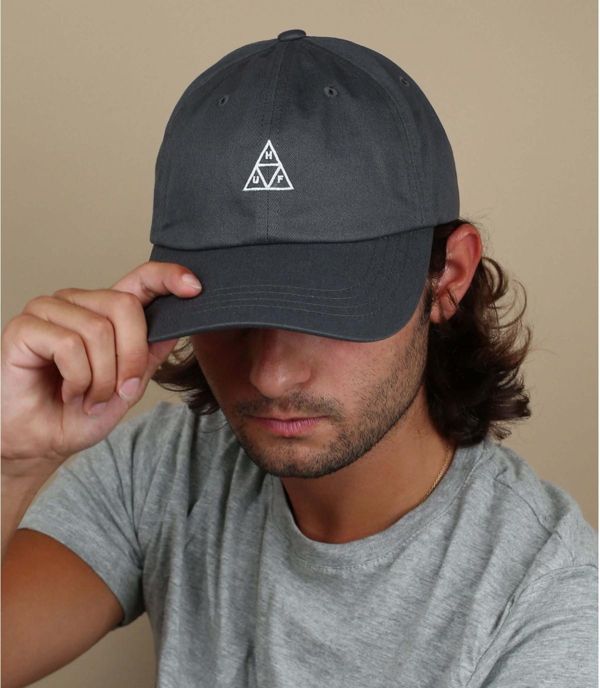 casquette Huf gris Essentials TT CV charcoal casquette Huf gris Essentials TT CV charcoal